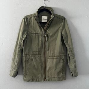 Madewell Olive Green Utility Field Jacket Women’s Small Cotton Zip Front